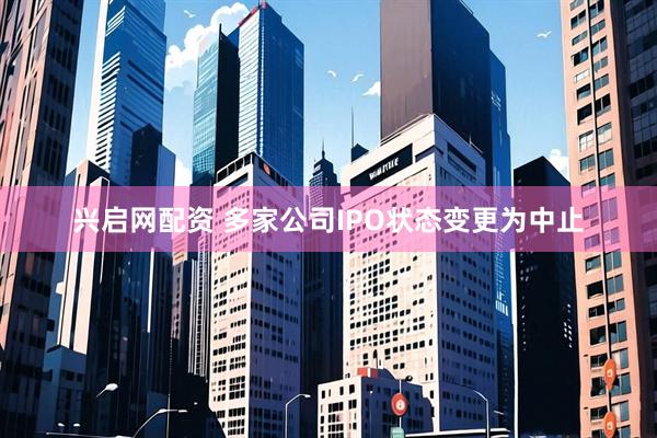 兴启网配资 多家公司IPO状态变更为中止